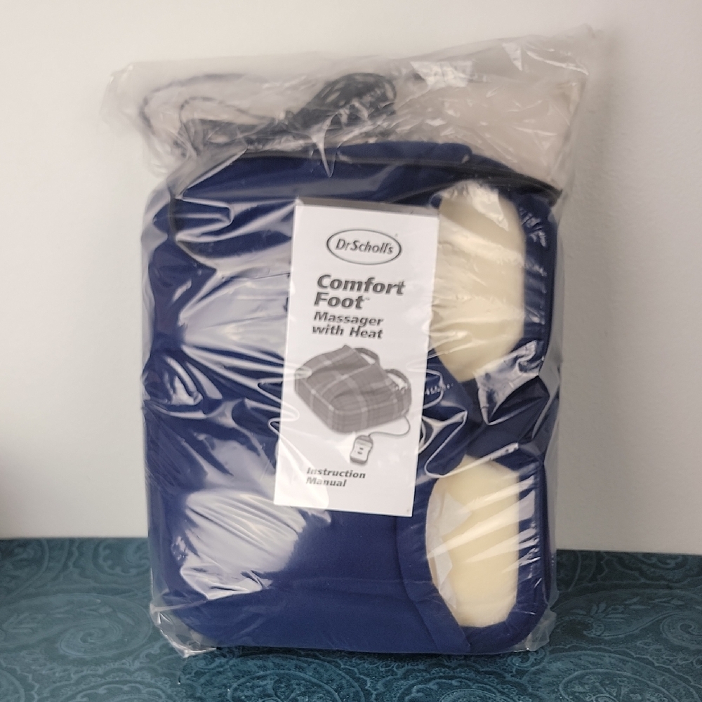 New Dr. Scholl's Blue Comfort Foot Massager With Heat In Package, Never Opened